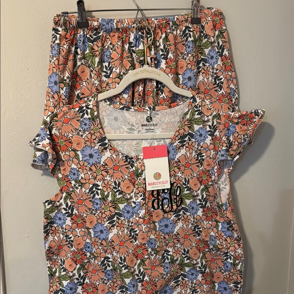 Marleylilly Floral Pajama Set